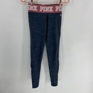 PINK Ultimate Gray Space Dye legging with Pink Logo Elastic top Band Women's XS